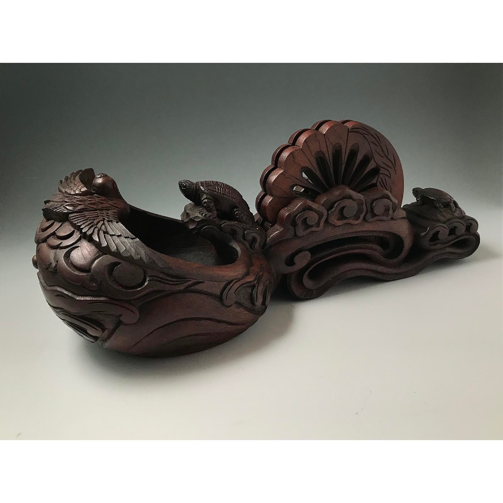 木製墨壺工芸品 Yahoo!オークション - 墨壺 在銘 坪直作 銘木 東京墨壺 墨つぼ