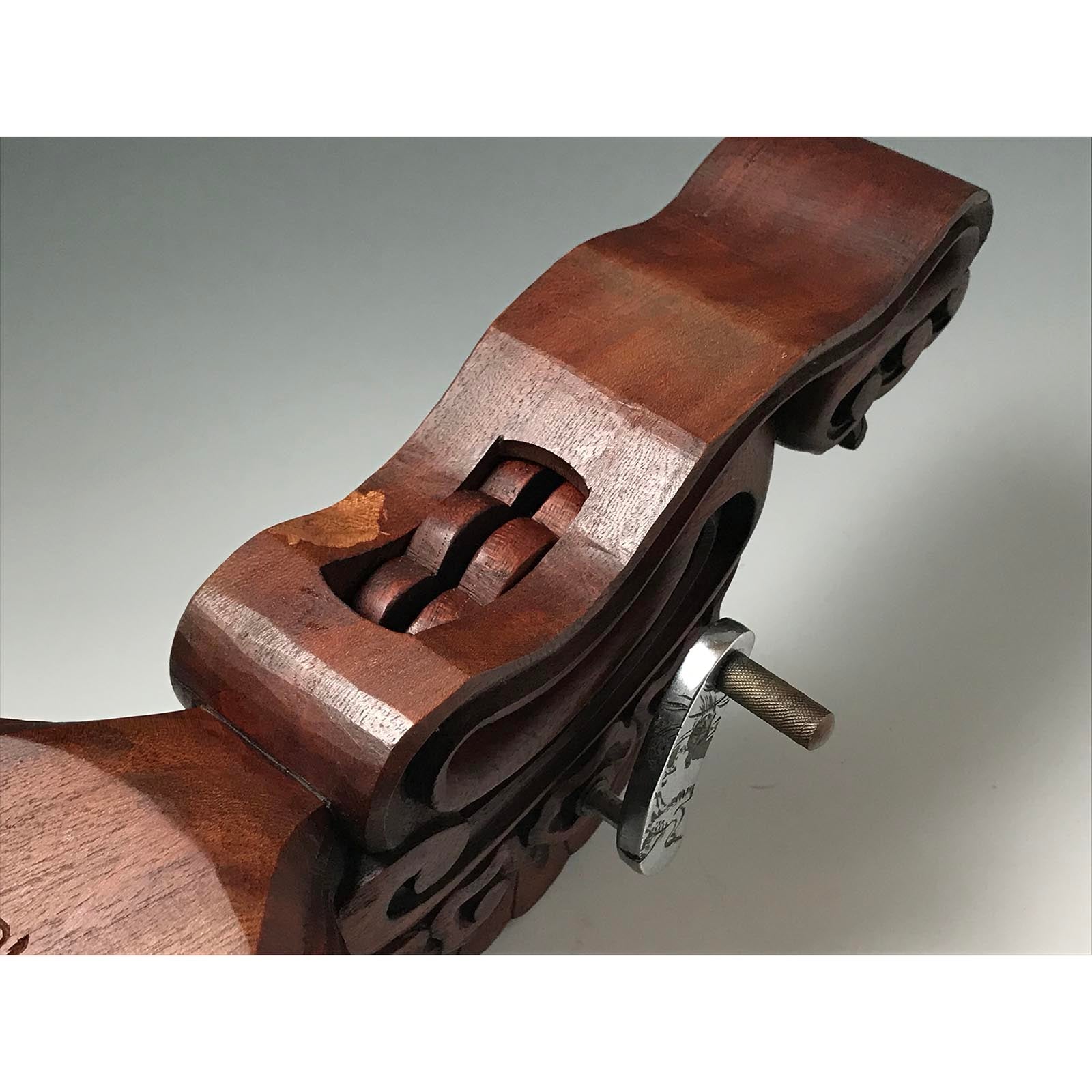 #ST40 Japanese Carpenter Ink Pot Traditional Measuring Tools Sumitsubo by Ichimonji Masakane 一文字正兼作 墨壺 欅 360mm