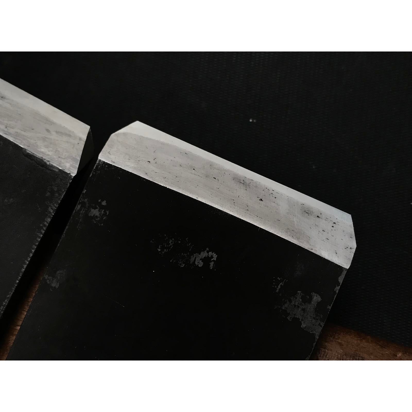 Hyobu Small Plane Blades (Kanna) by Nakano Takeo with Chipbreaker   中野武夫作 小鉋鉋刃 裏金付 兵部 36,42,48,54mm