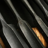 #6 Old stock Soto maru chisels set with white steel 掘出し物 外丸組鑿 Sotomarunomi