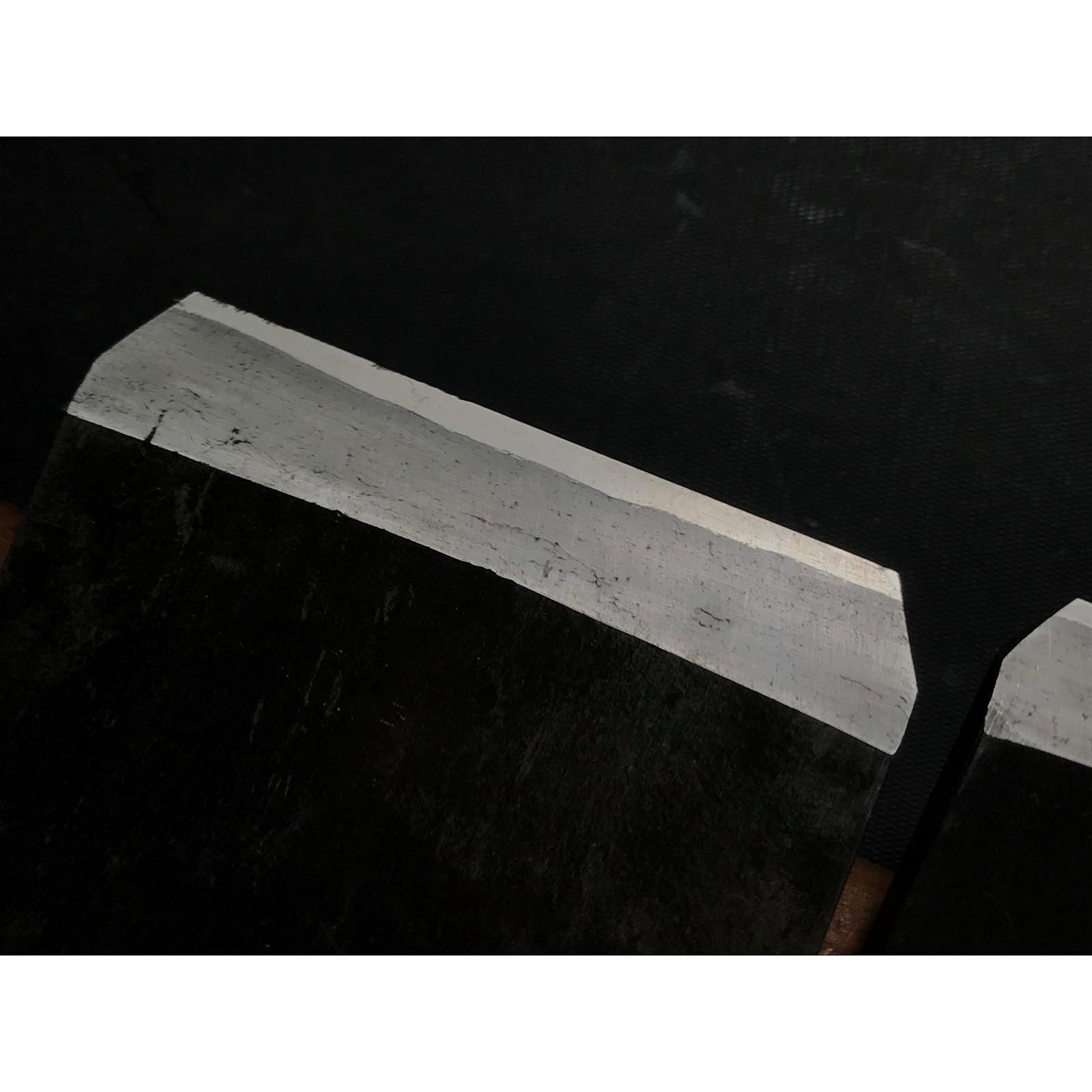 Old stock Arashiyama Plane Blades (Kanna) by Nakano Takeo with Chipbreaker  掘出し物 嵐山 中野武夫作 鉋刃 裏金付  65,70mm