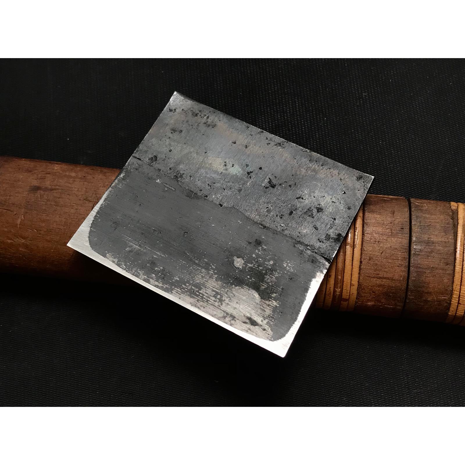 Old stock Arashiyama Plane Blades (Kanna) by Nakano Takeo with Chipbreaker  掘出し物 嵐山 中野武夫作 鉋刃 裏金付  65,70mm