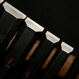 Old stock Masayoshi Bench chisels set with wooden box  掘出し物 正よし 追入組鑿 桐箱付 Oirenomi