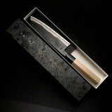 Masamoto Sohonten Santoku Knife with Blue steel 正本総本店 青紙鋼 水牛柄 三徳包丁 165mm