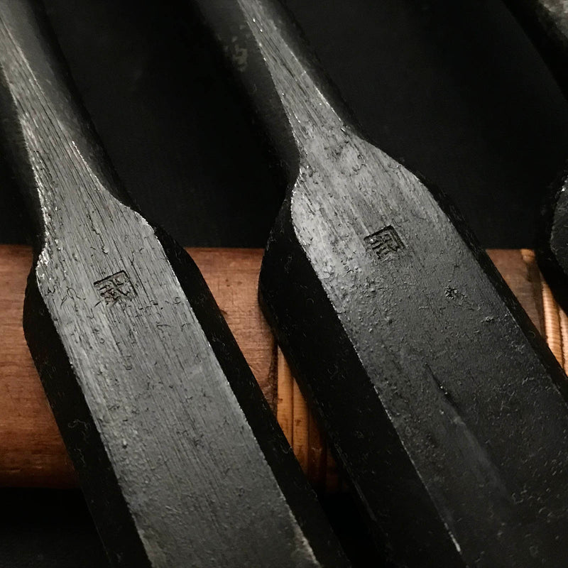 Kanetake Timber chisels by Takahashi Norikazu 高橋典三作 カネ武 叩鑿 Tatakinomi 24,30,48mm