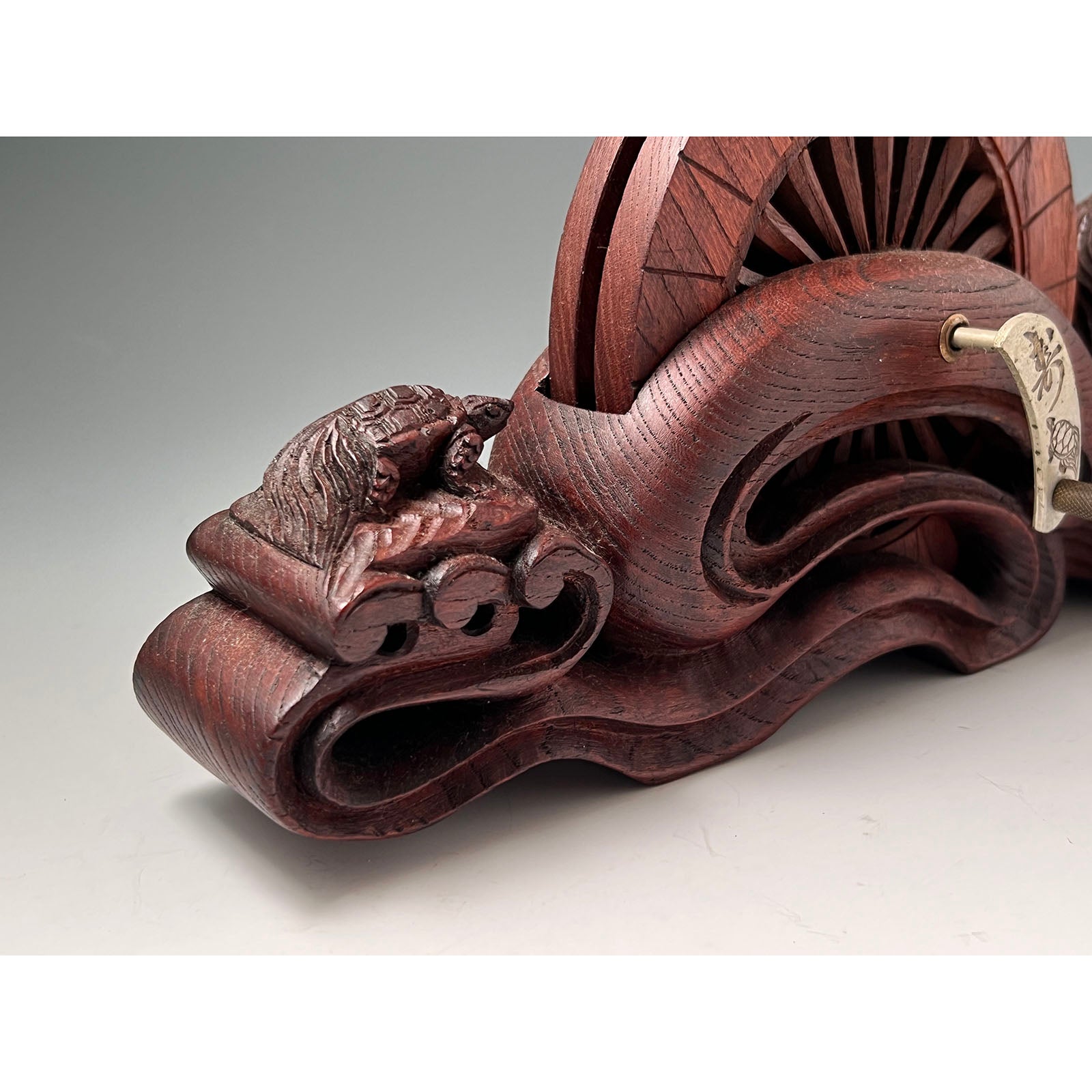 #ST42 Japanese Carpenter Ink Pot Traditional Measuring Tools Sumitsubo by Tsubo-Kanemitsu 壺兼光作 墨壺 欅 420mm