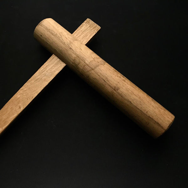 ナラ特製木製ハンマー 丸型 仮枠木槌 木槌 φ43mm