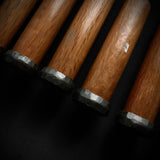 Old stock Fujichika Timber chisels set with Polish finish 掘出し物 藤近 磨き仕上 叩鑿 6本組 Tatakinomi