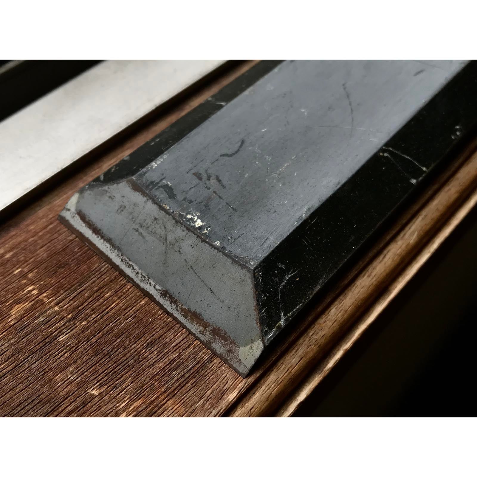 Old stock Hirochika Slick Chisels set by Hasegawa Fujisaku 掘出し物 長谷川藤作氏 廣近 本突き組鑿 黒檀柄 48,24mm Ootsuki-Nomi, Hontsuki-Nomi