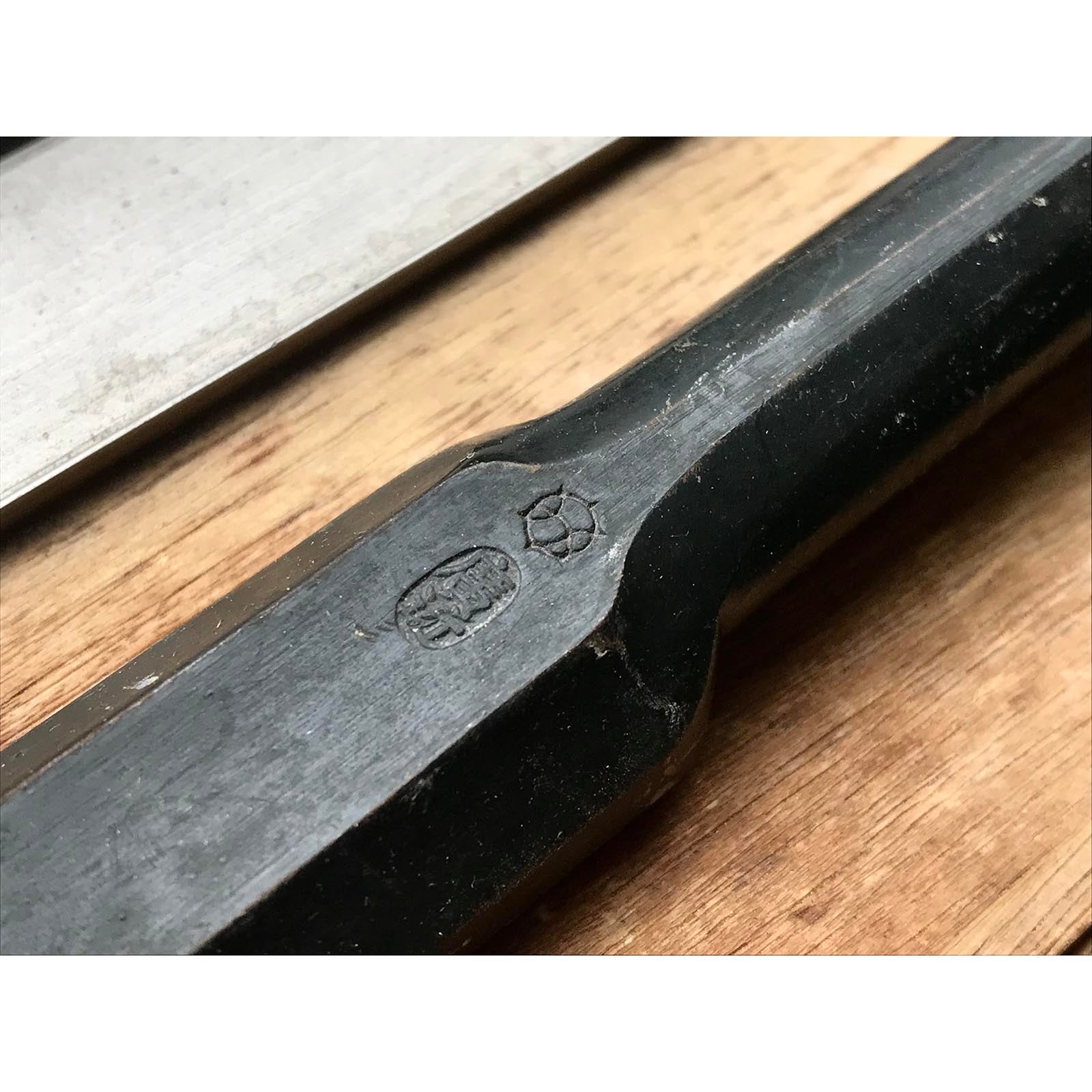 Old stock Hirochika Slick Chisels set by Hasegawa Fujisaku 掘出し物 長谷川藤作氏 廣近 本突き組鑿 黒檀柄 48,24mm Ootsuki-Nomi, Hontsuki-Nomi