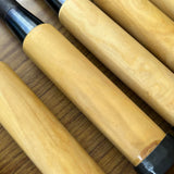 Kanetake Long neck Timber chisels by Takahashi Norikazu with boxwood handle 高橋典三作 カネ武 5分首長 叩鑿 黄楊柄 Tatakinomi 24,30,36,42,48mm