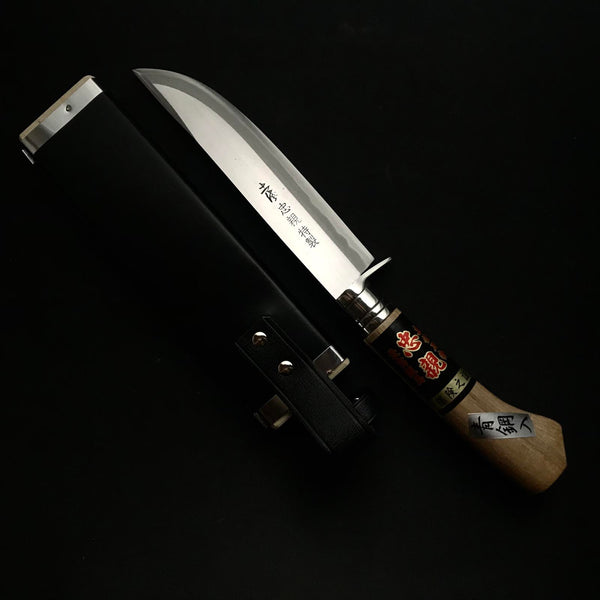 Ken Nata Knife by Tosahamno with Blue steel 土佐刃物 忠親作 剣鉈 青紙鋼 鞘付 195mm –  YAMASUKE KurashigeTools