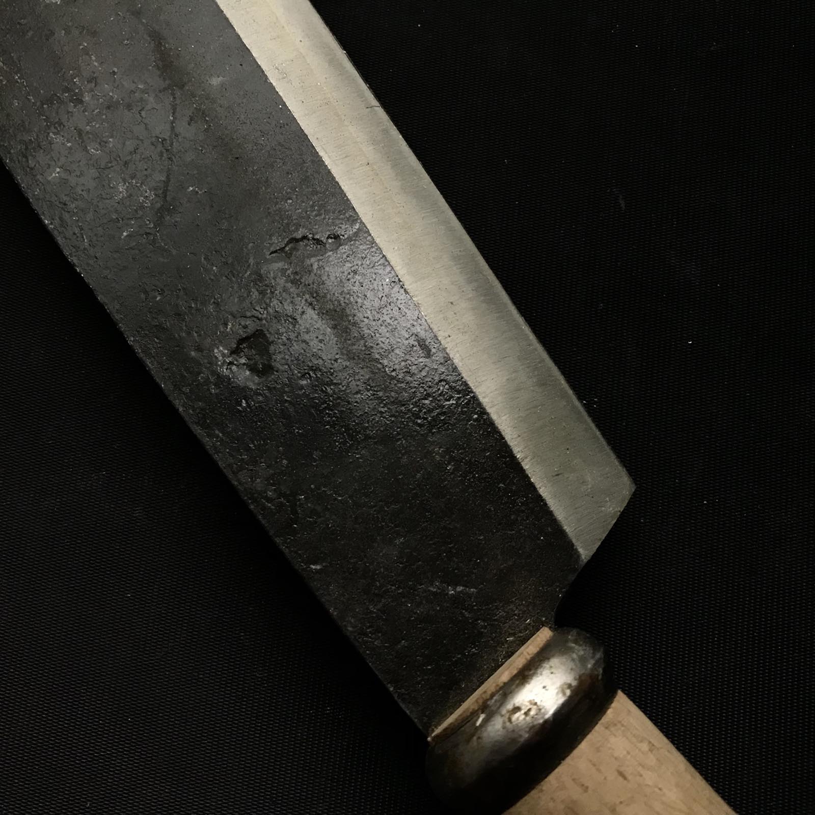 Old stock Single edged Nata right hand  掘出し物 無印 鉈 片刃 右  160mm