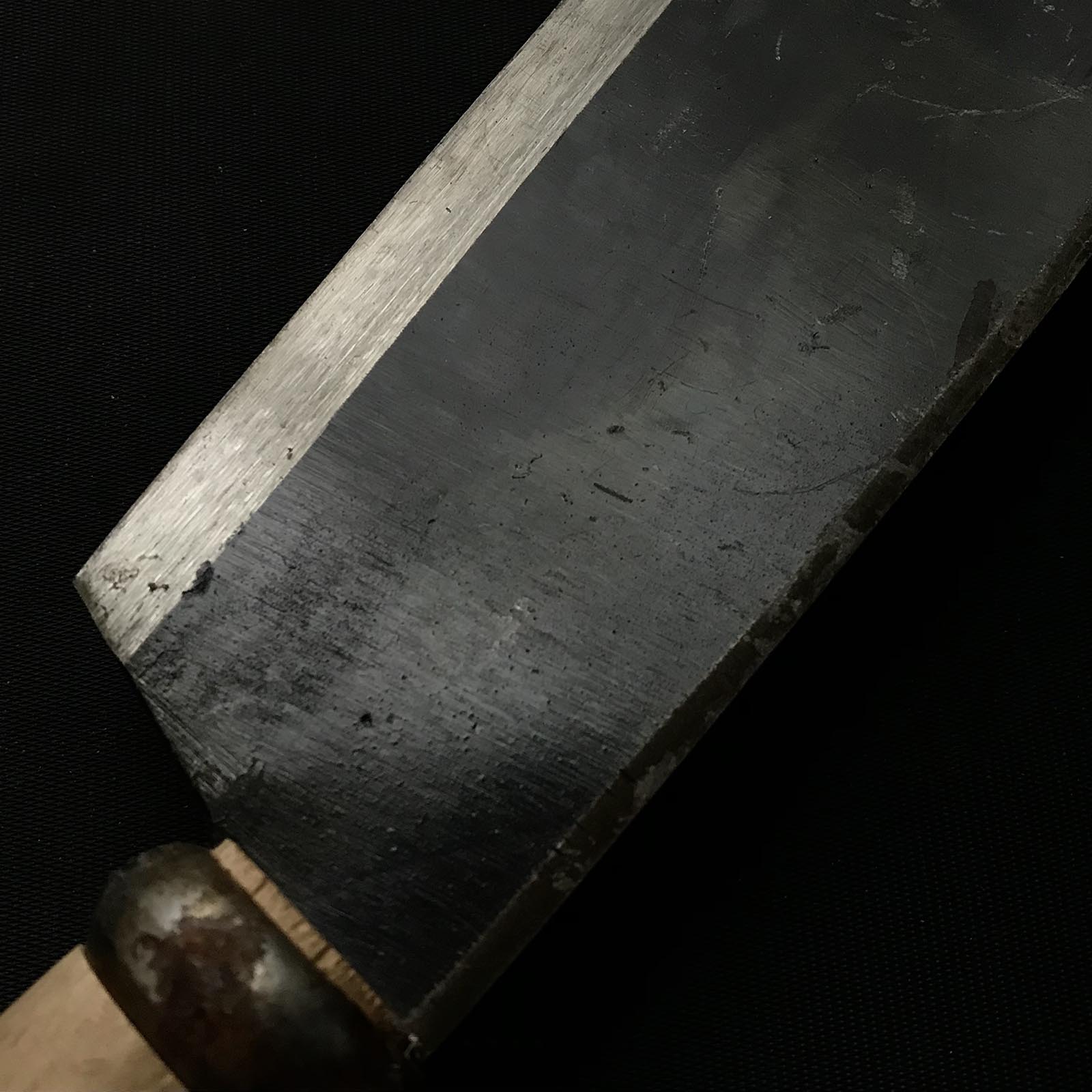 Old stock Single edged Nata right hand  掘出し物 無印 鉈 片刃 右  160mm