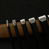 Tasai Shorter Medium Timber chisels set (Chutatakinomi) 田斎 田齋明夫氏 中叩き組鑿 10本組
