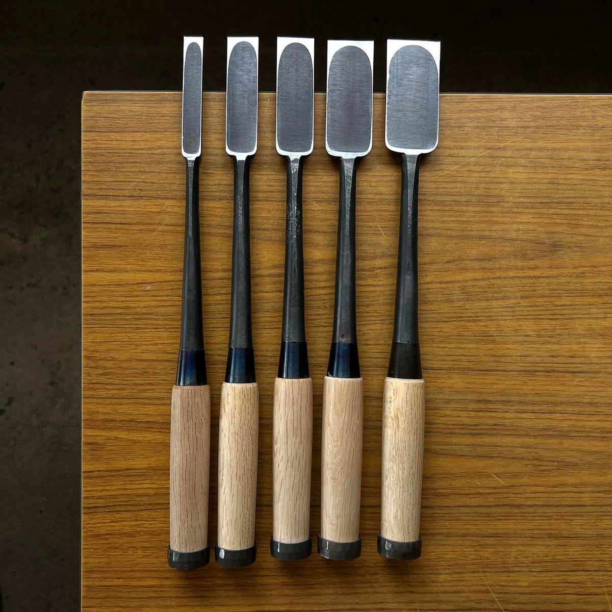 今井忠太郎作 二治弘 首長穴屋鑿 Nijihiro Long type Slick Chisels by