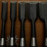 Old stock Masahiko Tokyo Bench chisels set   掘出し物 東京鑿組合 正彦 追入10本組鑿 黒檀柄 Oiirenomi