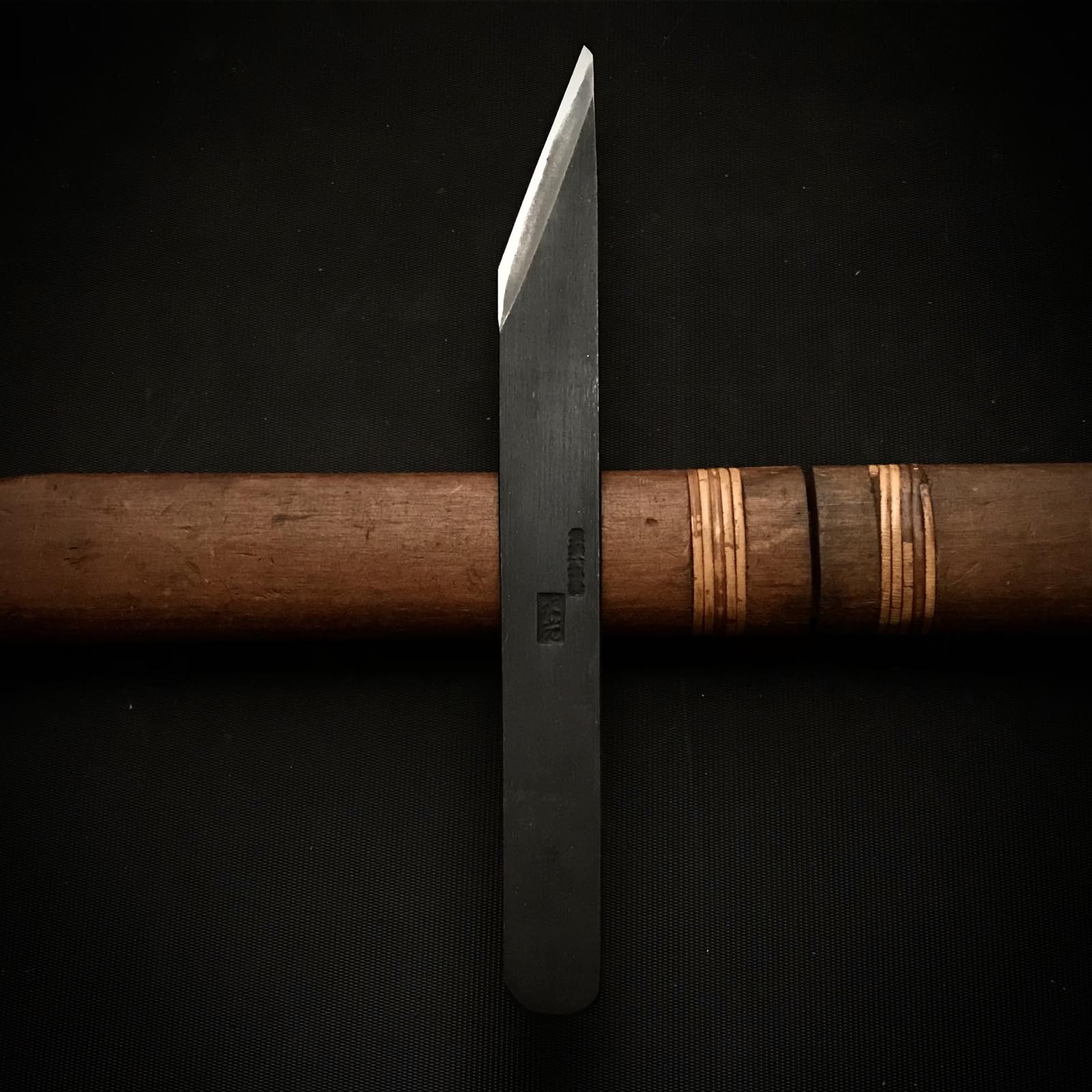 Old stock Sakamitsu 1st generation Special Kiridashi  掘出し物 初代坂光作 切出し小刀 両刃 7分