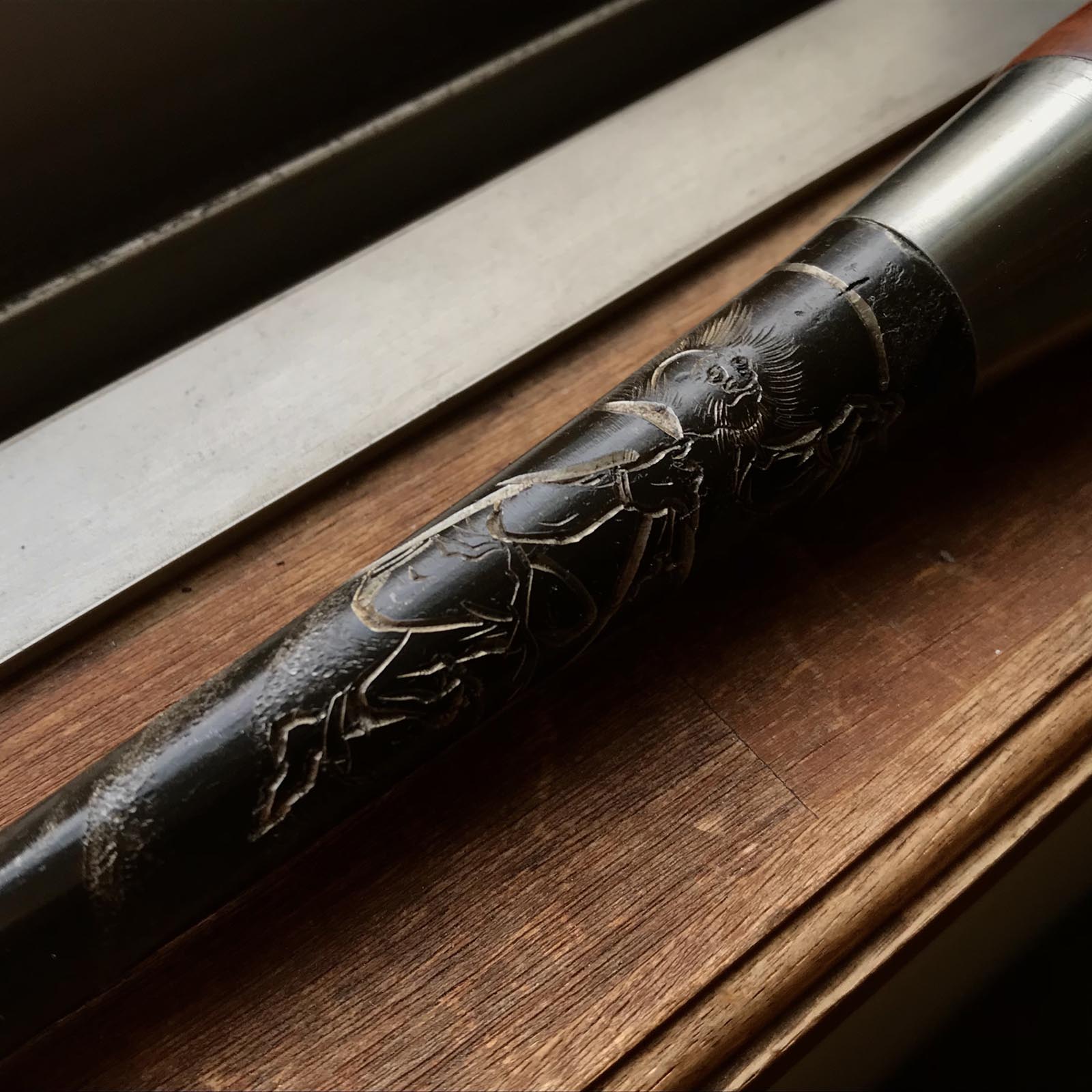 Old stock Sekiryu Slick Chisels set with Carving & Quadruple Ura 掘出し物 石流 四つ裏 彫金本突き組鑿 48,24mm Ootsuki-nomi, Hontsuki-Nomi