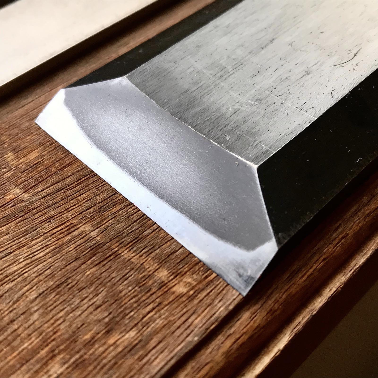 Old stock Sekiryu Slick Chisels set with Carving & Quadruple Ura 掘出し物 石流 四つ裏 彫金本突き組鑿 48,24mm Ootsuki-nomi, Hontsuki-Nomi