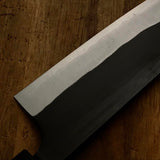 Kouetsu Black Santoku Bocho  With White steel #2  侊悦 白紙2号鋼 黒打三徳包丁 165mm