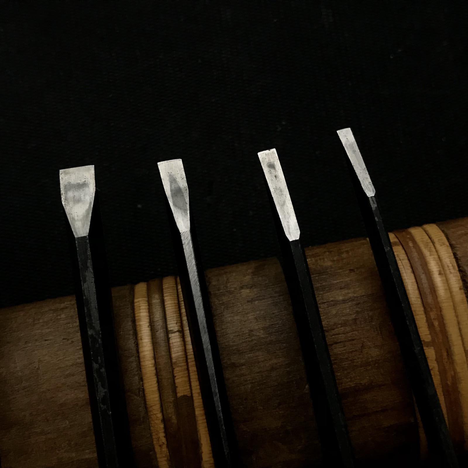 左久作二代目 卓上のみセット 二代目左久作 特注 追入鑿 5本セット 鞘付