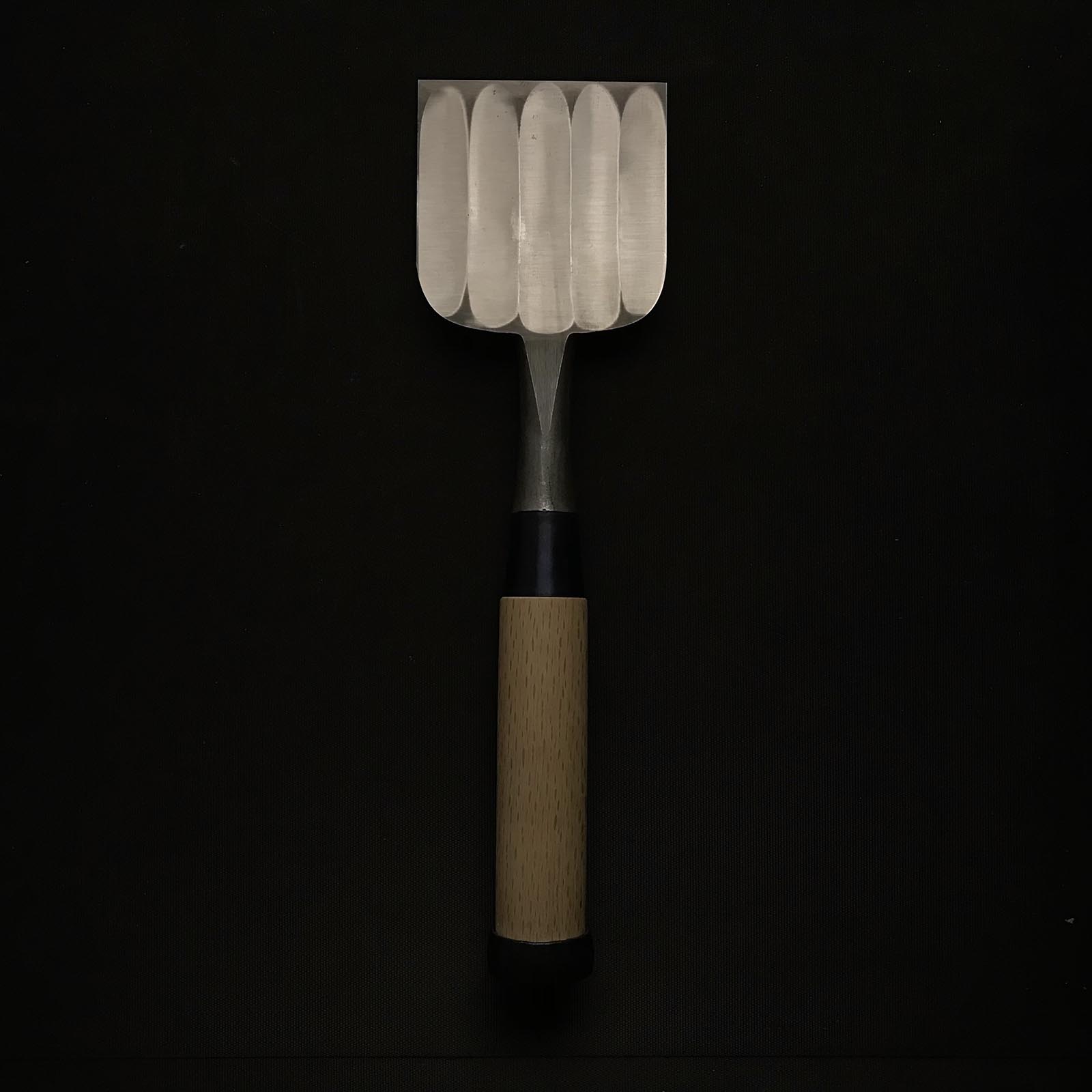 五百蔵作 墨流し 幅広叩き鑿 五つ裏 90mm たたきのみ