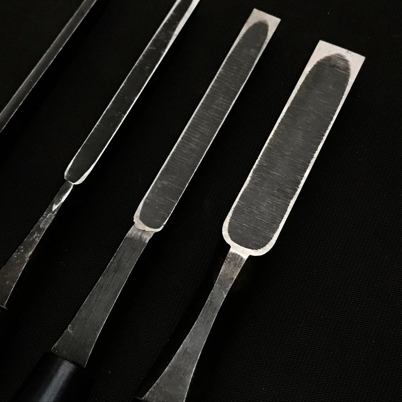 Iwazaki Mortise chisels with white steel by Iwazaki Eisuke 岩崎永祐作 岩崎 向待鑿  Mukomachi Nomi