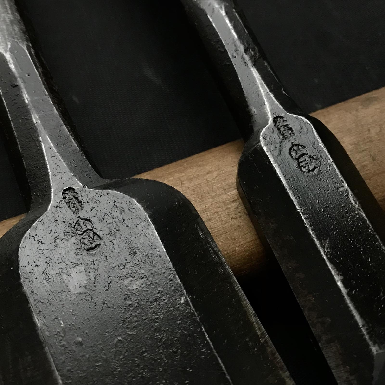 Used Yamahiro #1 Timber chisels by Okayama Takeshi 中古 岡山猛作 山弘 叩鑿 Tatakinomi