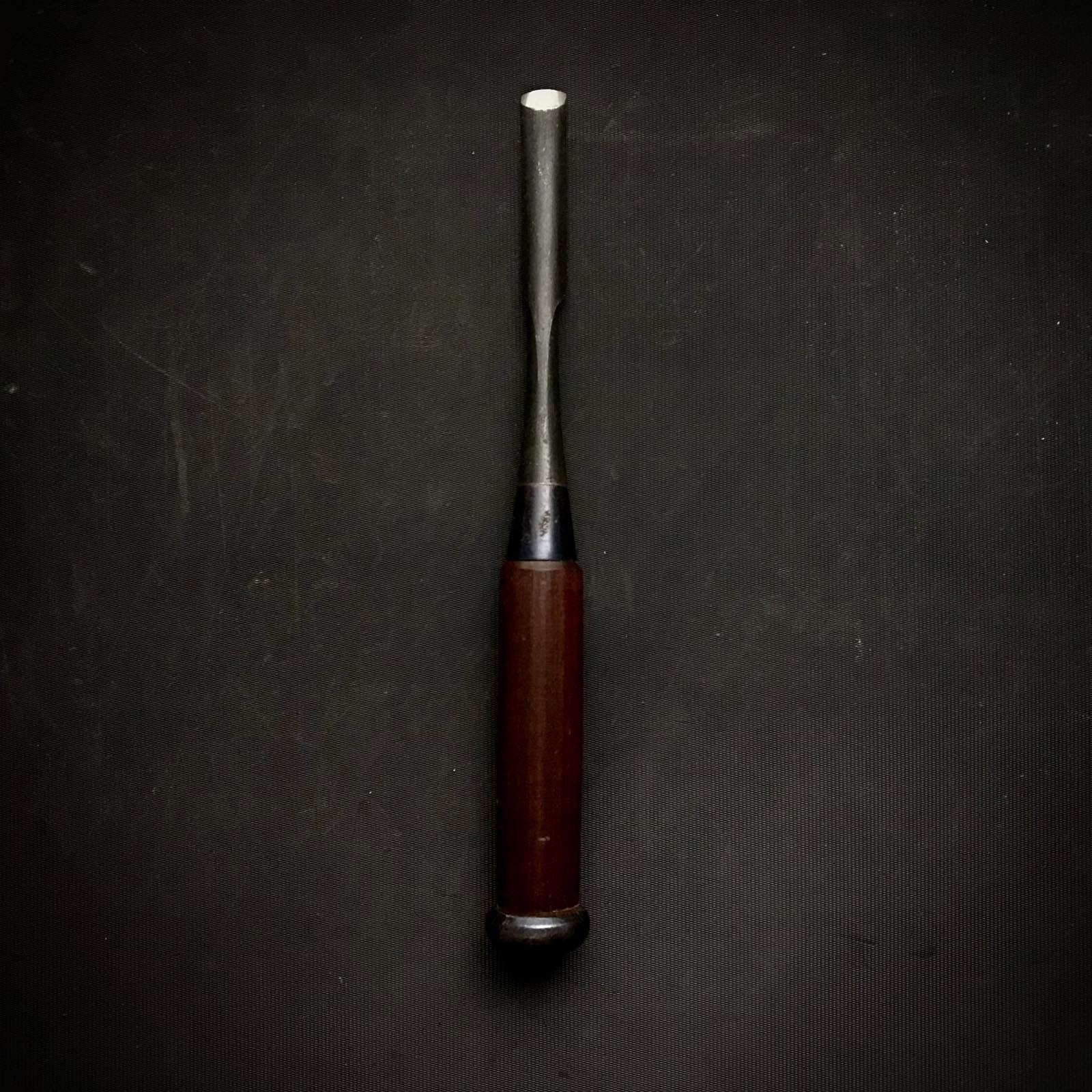 旧蔵 内丸隆宏 紫檀柄掘り出し物 貴弘 紫檀柄 内丸鑿 12mm