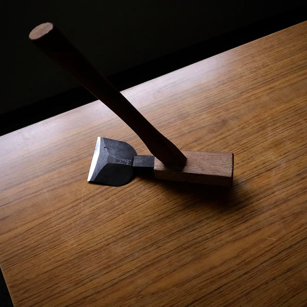 Old stock Shigeyasu Japanese Carpenter's Adze Small Chouna 掘出し物 手斧 重康  75mm