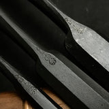 Old stock Koshihide Paring chisels (Usunomi) with white steel 掘出し物 越秀 面取薄鑿 9,18,24mm