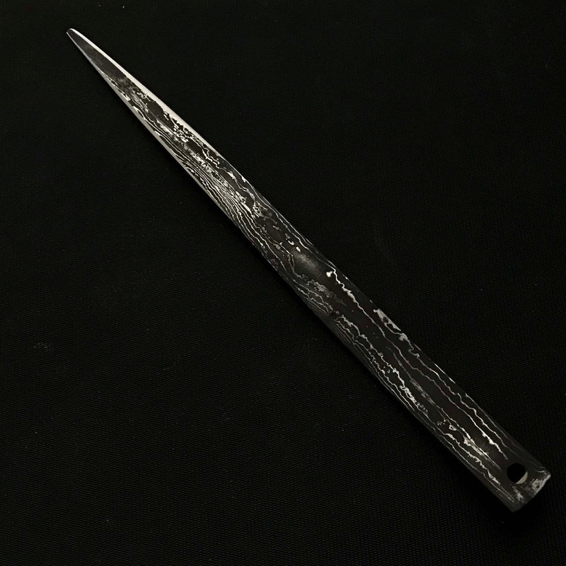 坂光作ペーパーナイフ 小ペーパー刀 |ダマスカス積層格子紋樣