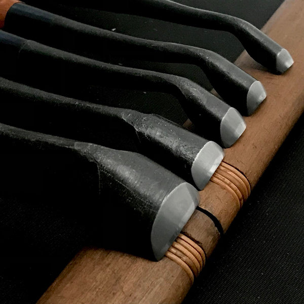 Chousei Spoon chisels  Carving chisels with Blue steel 彫清 丸曲鑿  青紙鋼