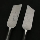 Old stock Chiyoharu Bench Oblique chisels Set 千代治 イスカ追入鑿セット 18mm