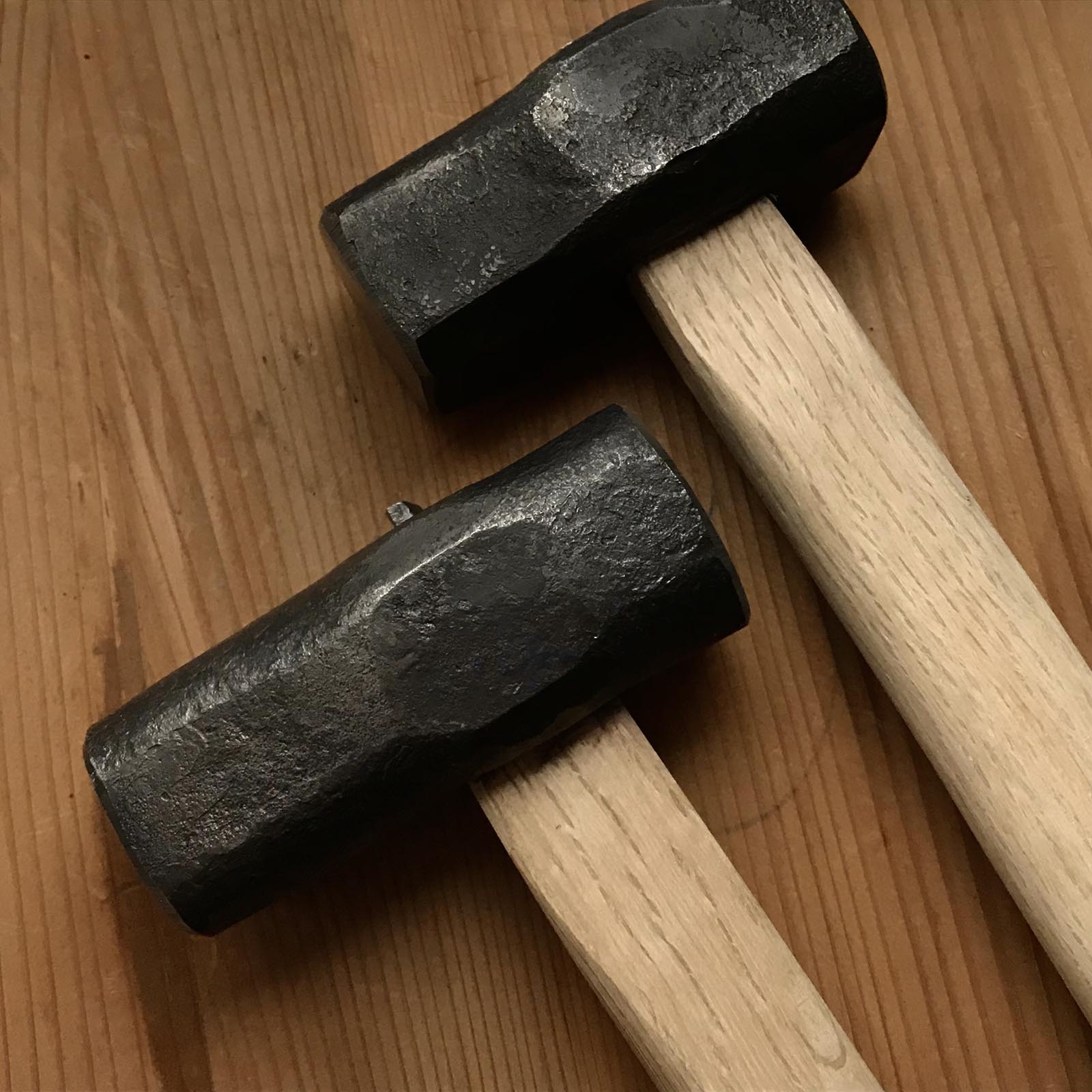 Hand made Japanese Blacksmith tools Hammer(Hitsukuri-Tsuchi)  鍛冶屋道具 火造槌 柄付 1.1kg, 1.3kg