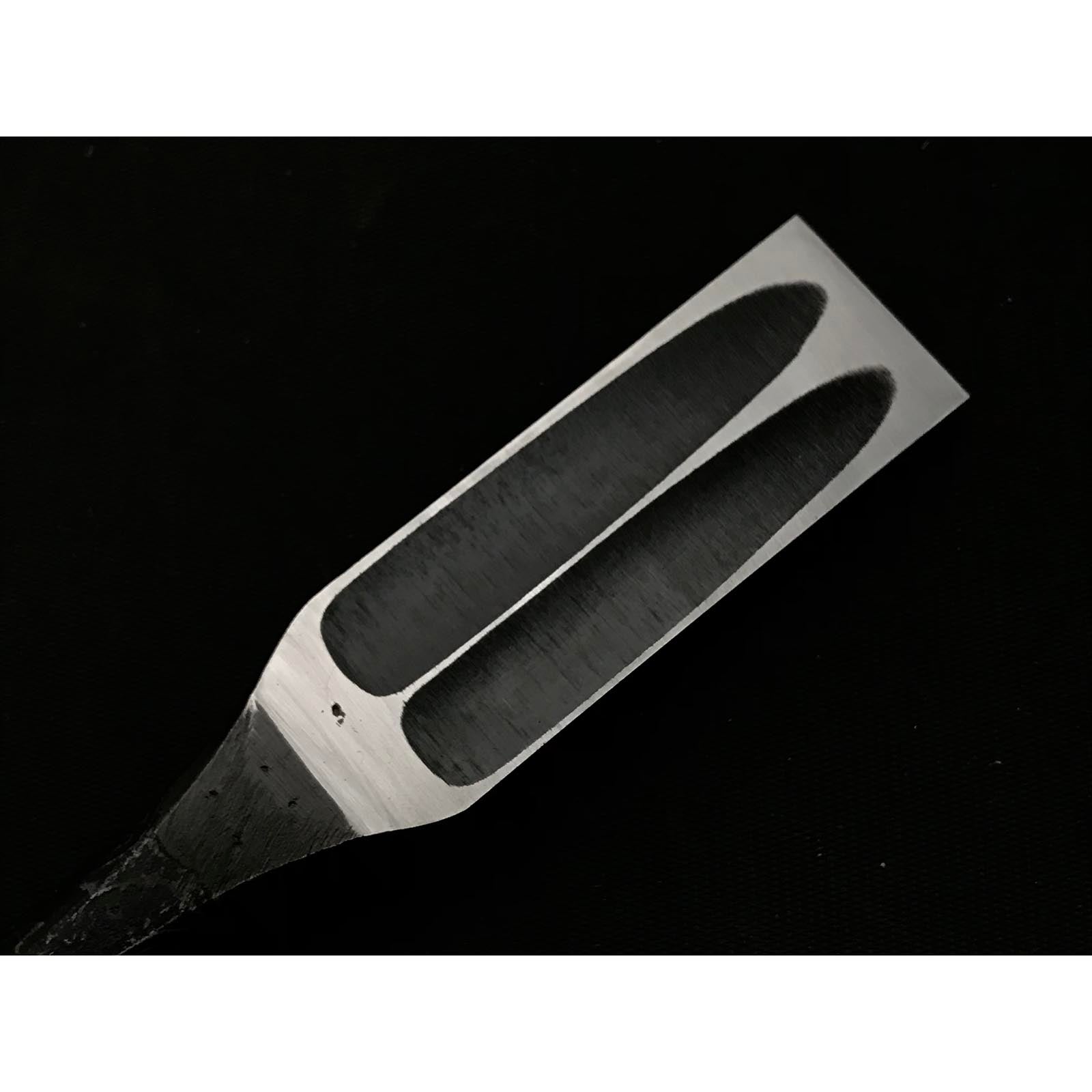 Tasai Mokume Special Bench chisels (Wakisashi Nomi) with leather bag 田斎作 木目 脇差し鑿 追入鑿  24mm 27mm