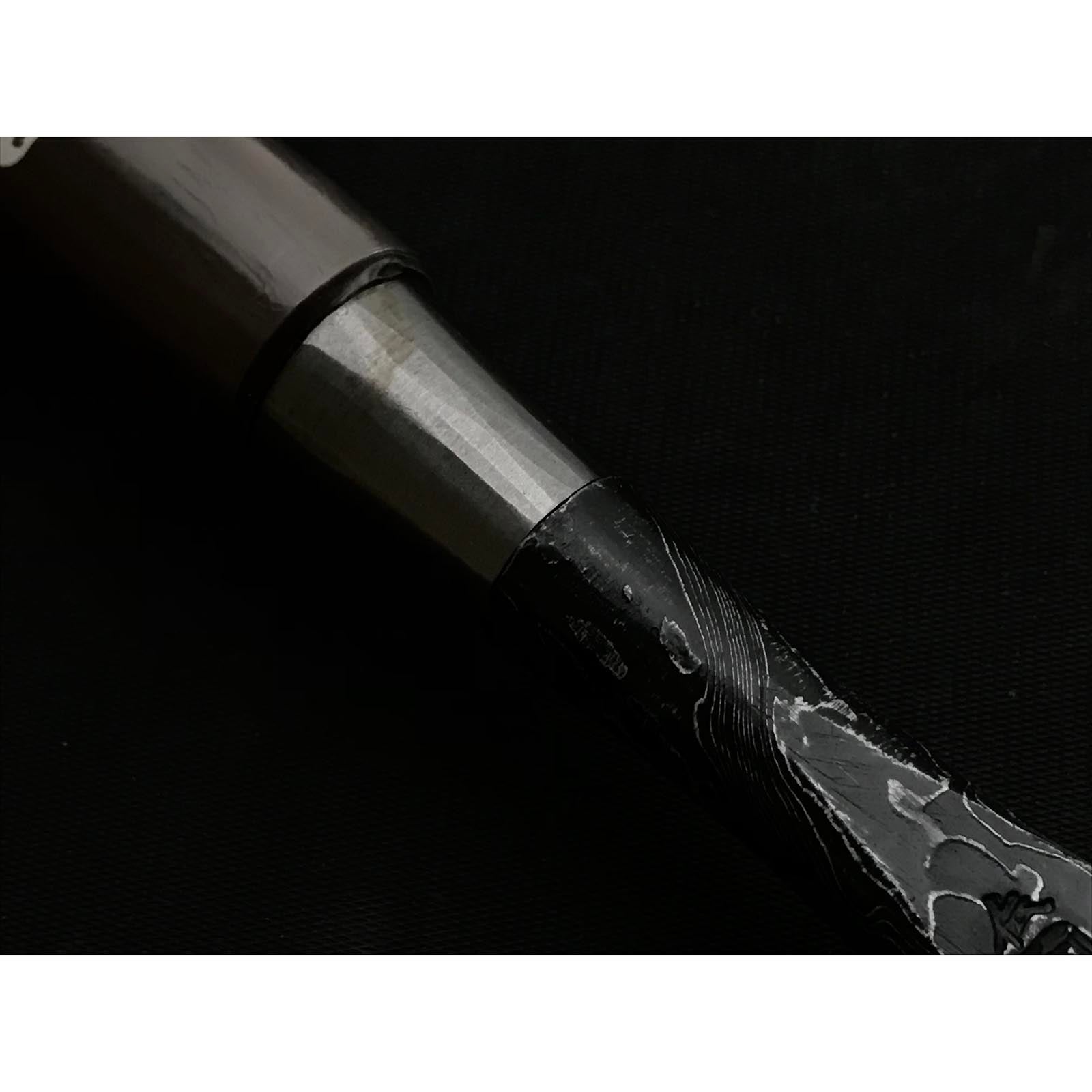 Tasai Mokume Special Bench chisels (Wakisashi Nomi) with leather bag 田斎作 木目 脇差し鑿 追入鑿  24mm 27mm