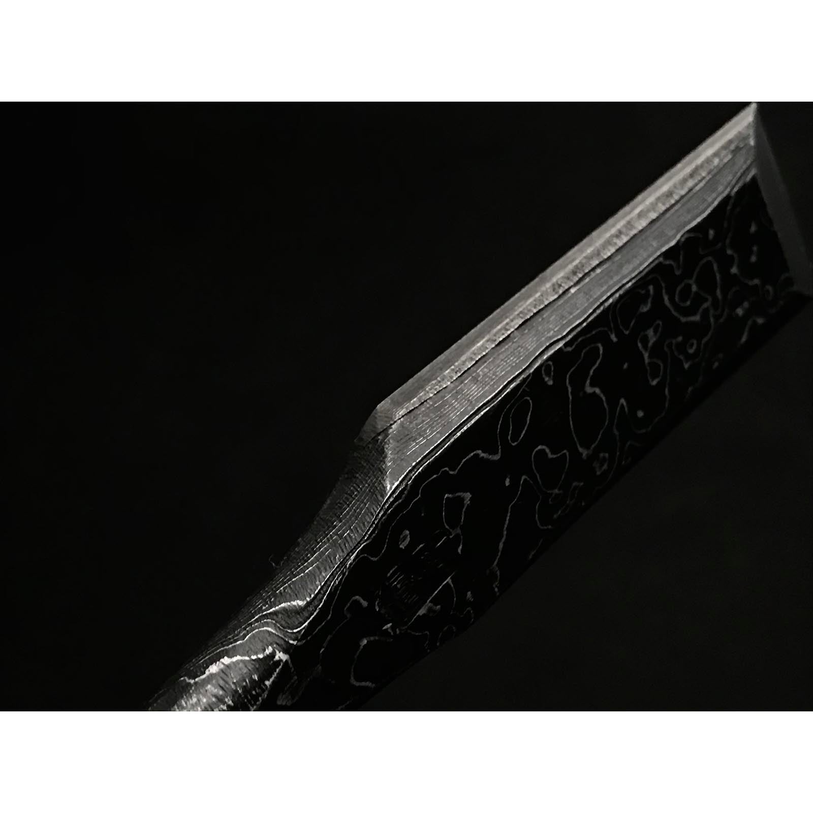 Tasai Mokume Special Bench chisels (Wakisashi Nomi) with leather bag 田斎作 木目 脇差し鑿 追入鑿  24mm 27mm