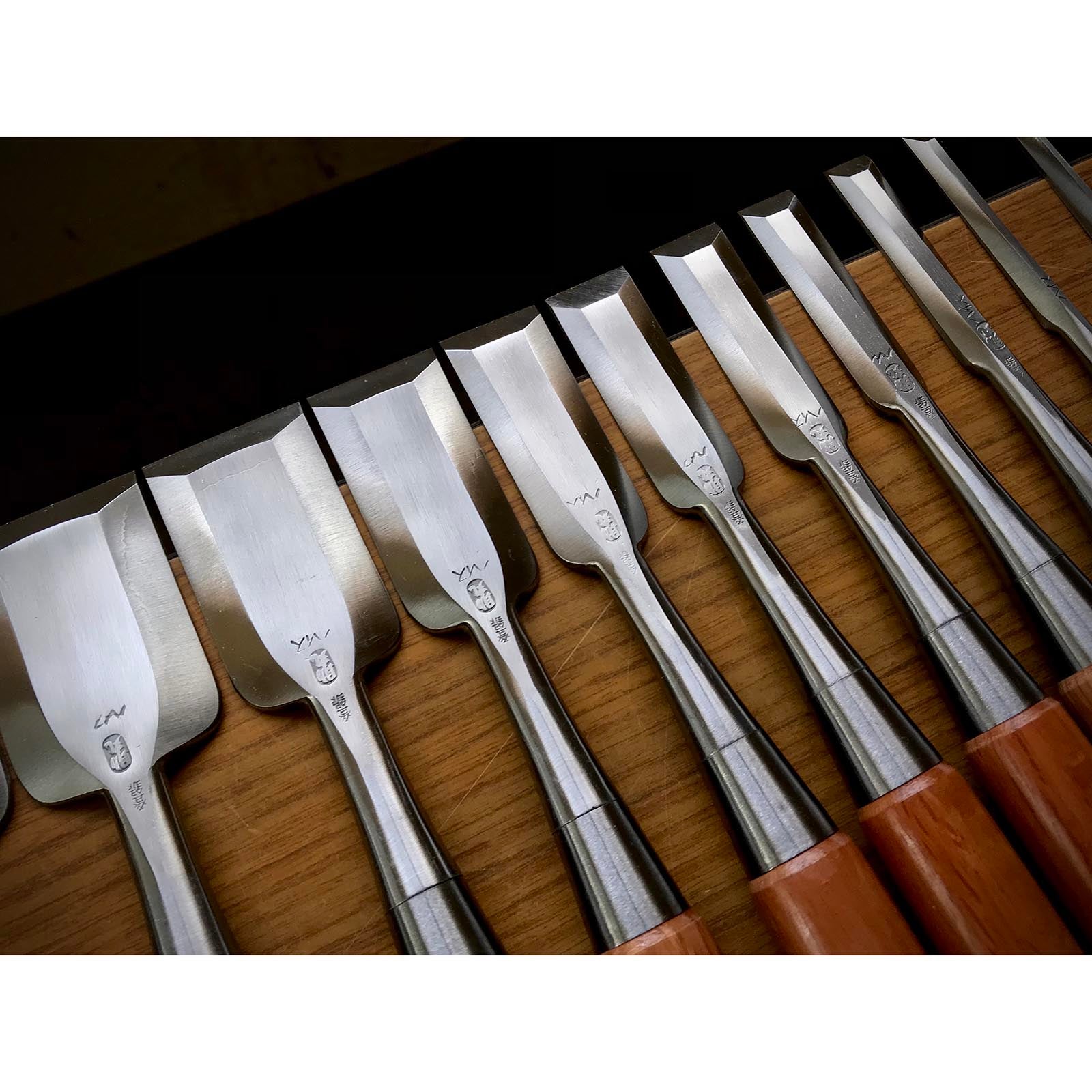 四代助丸 碓氷淑郎 ハイス鋼追入鑿 15本組  Sukemaru 4th High-Speed Steel Bench chisels set