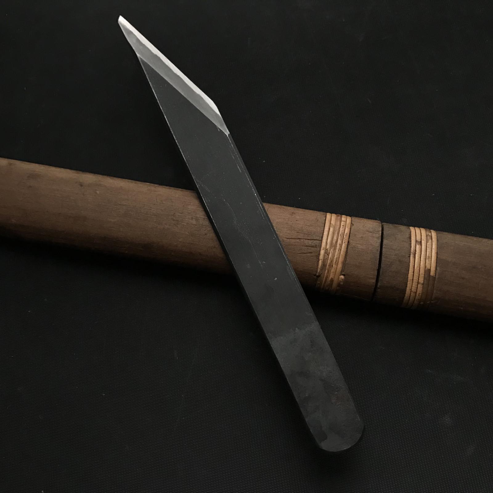 Old stock Sakamitsu 1st generation Kiridashi Kokatana with white steel  掘出し物 初代坂光作 切出小刀 右 24mm