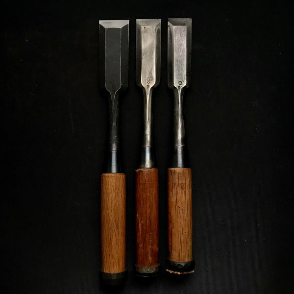 Used Yamahiro Timber chisels by Okayama Takeshi 中古 岡山猛作 山弘 叩鑿 Tatakinomi
