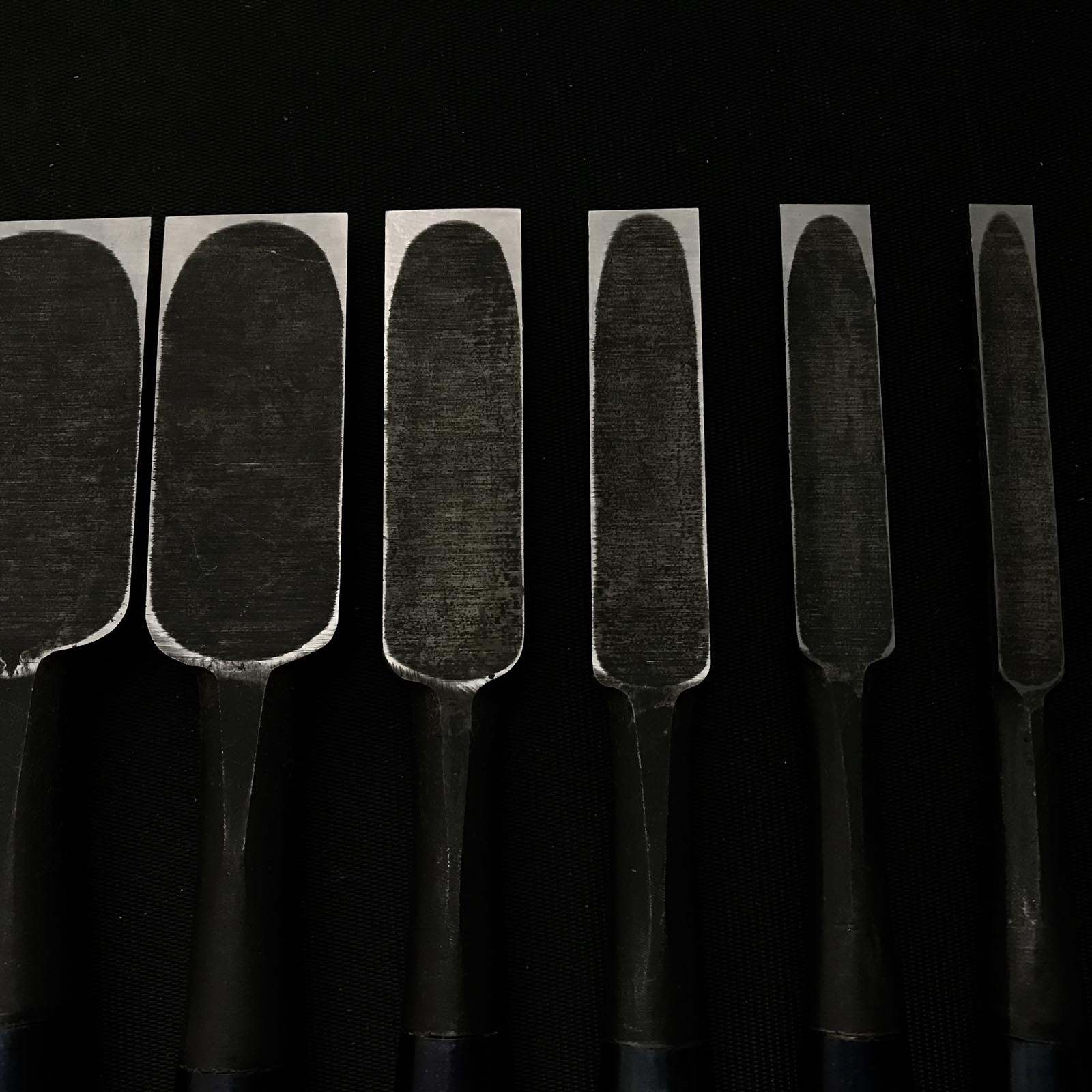 Takasho Bench chisels set with white steel  ___ ___ 高昇作 追入組鑿 Oirenomi