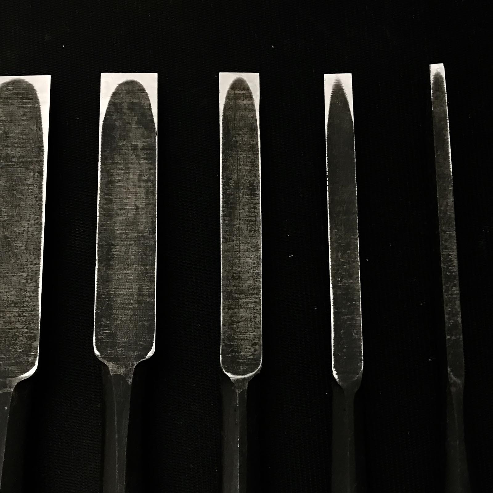 Takasho Bench chisels set with white steel  ___ ___ 高昇作 追入組鑿 Oirenomi