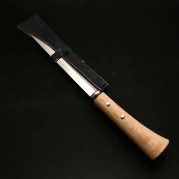 Bamboo Nata Knife with Double edged　磨き仕上 竹割り鉈 210mm