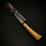 Yoshitaka Bamboo Nata Knife with Double edged 義隆 竹割り鉈 180mm