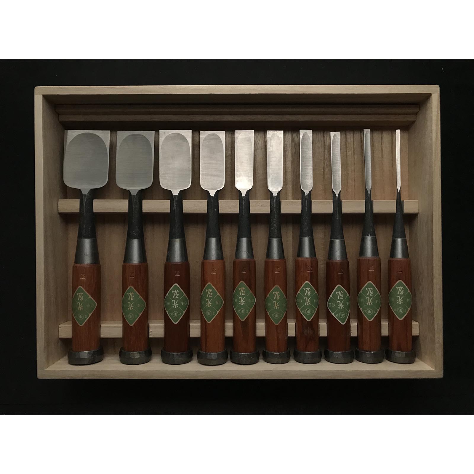 Old stock Mitsuhiro Bench chisels set by Yamahiro 掘出し物 光弘