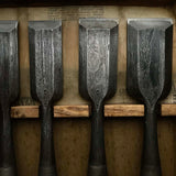 Kanehiro Timber chisels set with Traditional Japanese iron 兼弘 和鉄 叩き組鑿  六本組 Unused Tatakinomi
