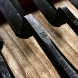 Old stock Kanetake Early works Trowel chisel (Kote nomi) Dovetail type by Takahashi Norikazu 高橋典三作 早期作品  カネ武 鏝鑿 鎬型 6,9,12,15,18,21,30mm