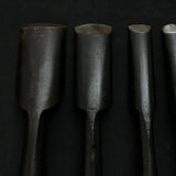 Old stock Uchimaru-Nomi Gouge Chisels (shallow U) 掘出し物 内丸鑿  浅丸 30,24,15,12,9mm